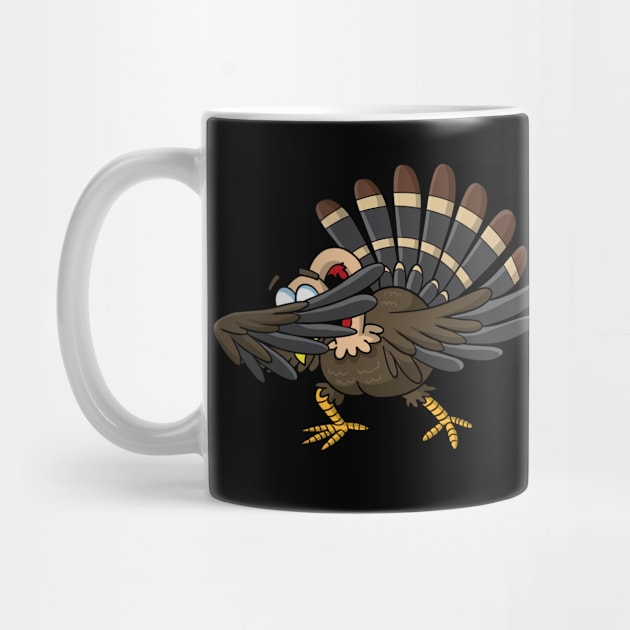 Thanksgiving Dabbing Turkey Dab Humor Dance by E